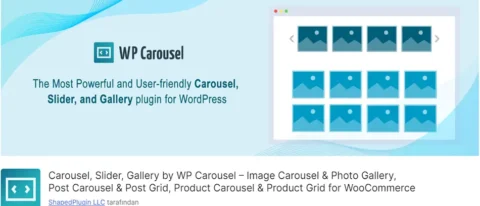 Carousel Slider Gallery, WordPress sitenizde görsellerinizi etkileyici bir şekilde sergilemenizi sağlayan kullanıcı dostu bir eklentidir.