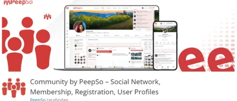 Community by PeepSo, WordPress tabanlı bir sosyal ağ oluşturmanıza olanak tanıyan güçlü bir eklentidir.