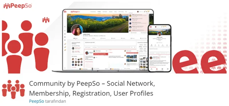 Community by PeepSo, WordPress tabanlı bir sosyal ağ oluşturmanıza olanak tanıyan güçlü bir eklentidir.