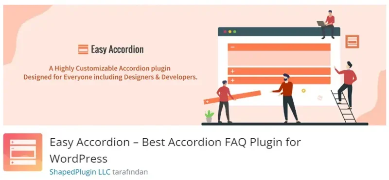 Easy Accordion, WordPress sitenizde sıkça sorulan soruları (SSS) etkili bir şekilde düzenlemenizi sağlayan bir eklentidir.