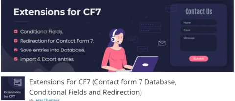 Extensions For CF7, Contact Form 7 eklentisini geliştirerek form verilerini daha etkin bir şekilde yönetmenizi sağlar.