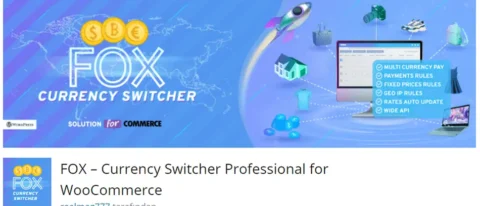 FOX – Currency Switcher Professional for WooCommerce, WooCommerce mağazanızda farklı para birimlerini desteklemenizi ve müşterilerinizin alışveriş yaparken tercih ettikleri para biriminde ödeme yapmalarını sağlar.