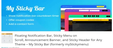 MyStickymenu, WordPress sitenizde menülerinizi ekranın üst kısmında sabit tutmanızı sağlayan bir eklentidir.