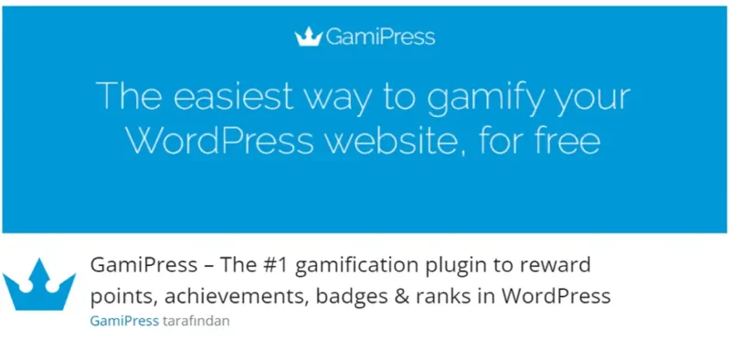 GamiPress, WordPress sitenizde kullanıcı etkileşimini artırmak için tasarlanmış bir gamification (oyunlaştırma) eklentisidir.