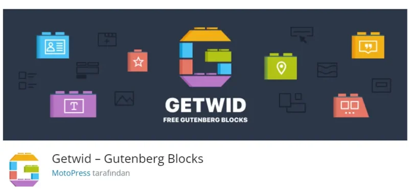 Getwid – Gutenberg Blocks, WordPress Gutenberg editörü için geliştirilmiş bir blok koleksiyonudur.