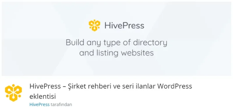 HivePress, WordPress tabanlı sitenizde iş rehberleri ve ilan platformları oluşturmanıza olanak tanıyan güçlü bir eklentidir.