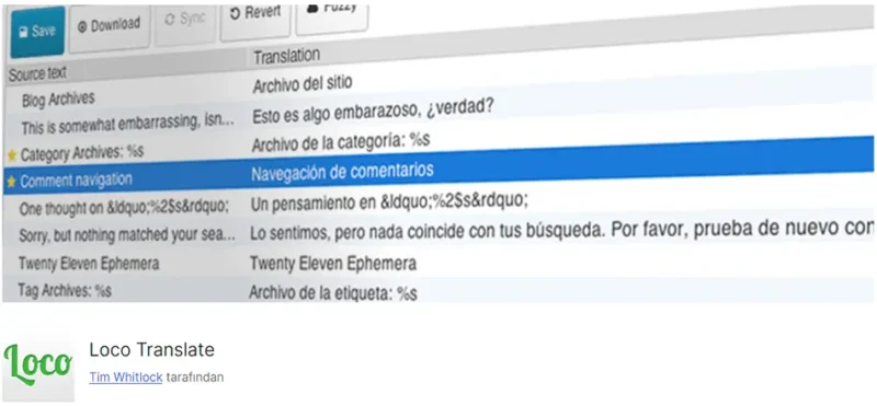 Loco Translate, WordPress temaları ve eklentileri kolayca çevirmenize olanak tanıyan güçlü bir çeviri yönetim eklentisidir.