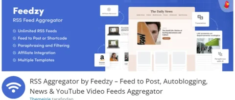 RSS Aggregator by Feedzy, WordPress sitenizde RSS beslemelerini kolayca yönetmenizi ve görüntülemenizi sağlayan bir eklentidir.