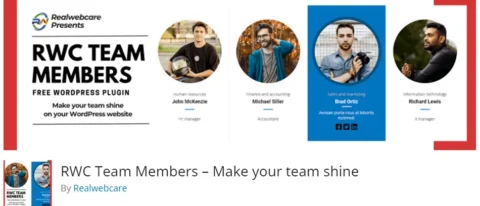 RWC Team Members, WordPress sitenizde ekip üyelerinizi profesyonel ve şık bir şekilde sergilemenizi sağlayan bir eklentidir.