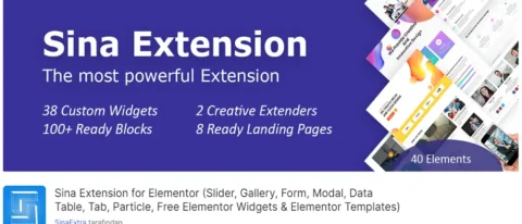 Sina Extension for Elementor, popüler sayfa oluşturucu Elementor’a ek işlevsellik kazandıran ücretsiz bir eklentidir.