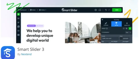 Smart Slider 3, WordPress sitenizde dinamik ve şık sliderlar oluşturmanızı sağlayan, kullanıcı dostu ve esnek bir eklentidir.