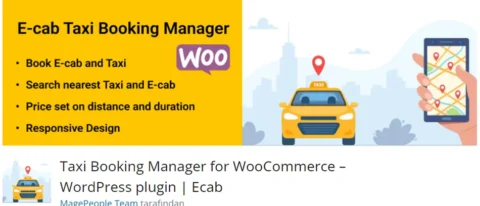 Ecab, WooCommerce ile entegre çalışan güçlü bir taksi rezervasyon yönetim sistemidir. Bu eklenti, çevrimiçi taksi rezervasyonu almanızı ve sürüş hizmetlerinizi yönetmenizi sağlar.