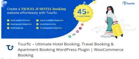 Tourfic – Ultimate Hotel Booking, Travel Booking & Apartment Booking WordPress Plugin, WordPress siteniz için kapsamlı bir rezervasyon ve seyahat yönetimi eklentisidir.