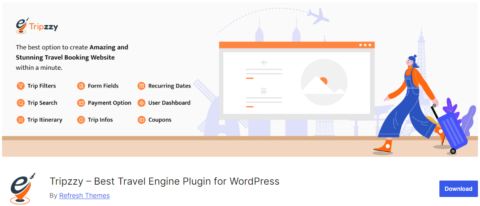 Tripzzy, seyahat acenteleri ve tur operatörleri için özel olarak tasarlanmış bir WordPress seyahat motoru eklentisidir. Bu eklenti, kullanıcıların çevrimiçi rezervasyon yapmalarını ve seyahat planlarını yönetmelerini kolaylaştırır.