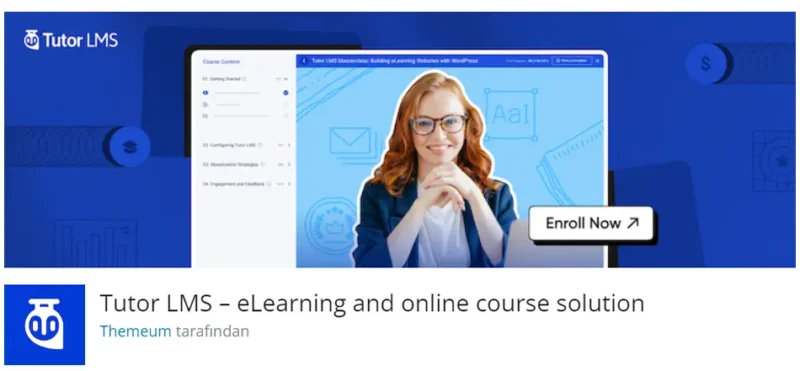 Tutor LMS, çevrimiçi eğitim ve kurs oluşturma süreçlerinizi kolaylaştıran kapsamlı bir WordPress eklentisidir. Eğitmenler için kullanımı kolay bir platform sunarak, kurslarınızı etkili bir şekilde yönetmenize olanak tanır.