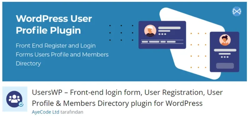 UsersWP, WordPress siteleri için kullanıcı yönetimi ve etkileşimini artıran kapsamlı bir eklentidir. Kullanıcıların ön yüz üzerinden kolayca kayıt olmalarını, giriş yapmalarını ve profillerini yönetmelerini sağlar.