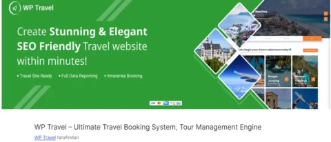 WP Travel, seyahat rezervasyonlarını, turları ve tatil paketlerini yönetmek için tasarlanmış bir WordPress eklentisidir.