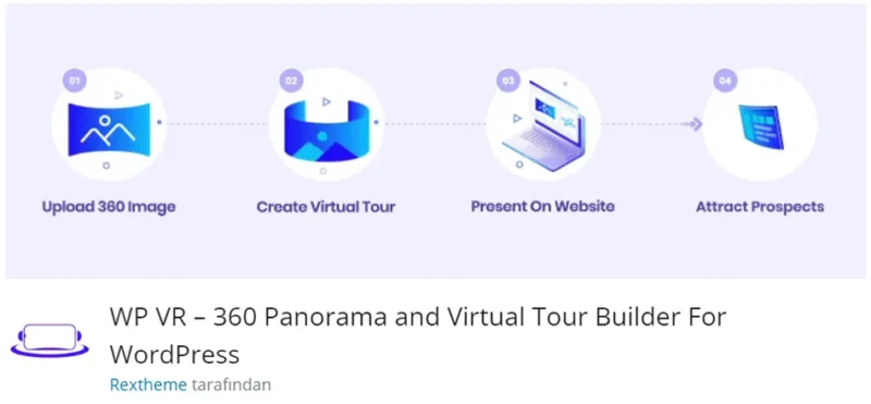 WP VR, WordPress sitenize 360° panoramik görüntüler ve sanal turlar eklemenize olanak tanıyan bir eklentidir.