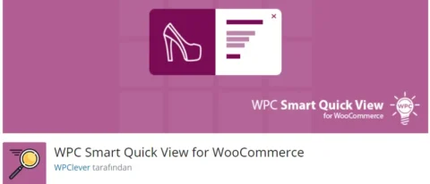 WPC Smart Quick View for WooCommerce, WooCommerce mağazanızda ürünlerinizi daha hızlı ve etkili bir şekilde görüntülemenizi sağlayan kullanışlı bir eklentidir.