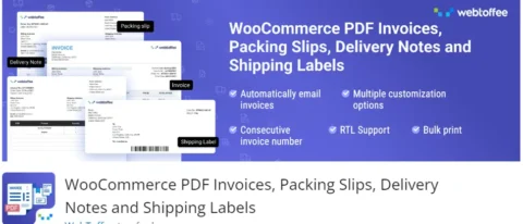 WooCommerce PDF Invoices, Packing Slips, Delivery Notes and Shipping Labels, WooCommerce mağazanız için kapsamlı bir belge yönetim eklentisidir.