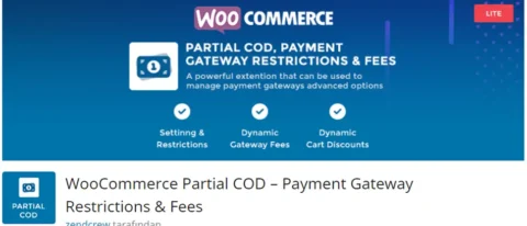 WooCommerce Partial COD eklentisi, müşterilerin siparişlerini "Kapıda Ödeme" yöntemi ile yapmalarını sağlayan, ancak belirli kısıtlamalar ve ek ücretlerle özelleştirilebilen bir ödeme çözümüdür.