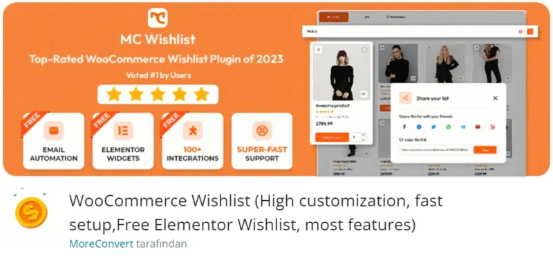 WooCommerce Wishlist, müşterilerin beğendikleri ürünleri kaydedip daha sonra satın almak için liste oluşturmalarına olanak tanıyan popüler bir eklentidir.