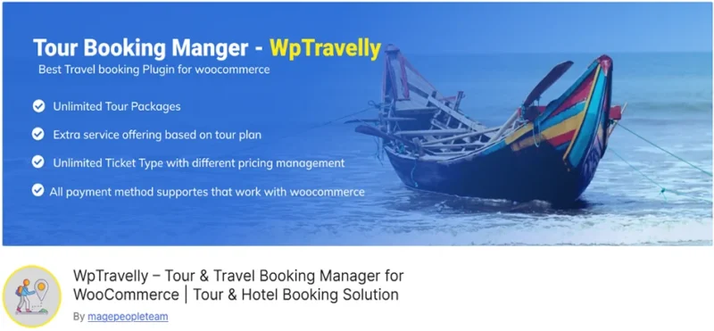 WpTravelly, WordPress sitenizde tur ve seyahat rezervasyonları yapmanızı sağlayan güçlü bir eklentidir. WooCommerce ile entegre olarak çalışan bu eklenti, kullanıcılara kolay ve etkili bir rezervasyon deneyimi sunar.