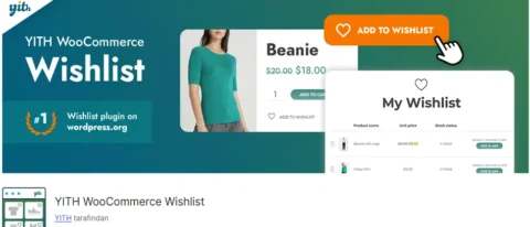 YITH WooCommerce Wishlist, WooCommerce sitenize ziyaretçilerin beğendikleri ürünleri kaydedebilecekleri bir istek listesi eklemenizi sağlar.