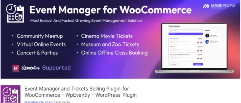 WpEvently: WooCommerce için Etkinlik Yönetimi ve Bilet Satış Eklentisi. Etkinlik organizasyonunu ve bilet satışlarını yönetmek hiç bu kadar kolay olmamıştı!