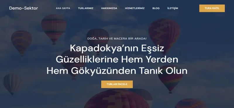 Kapadokya Etkinlik Sitesi - Hazır WordPress Teması