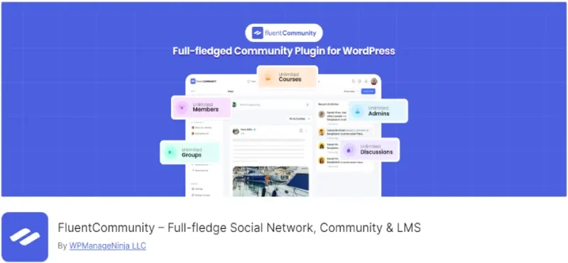 FluentCommunity, WordPress sitenize sosyal ağ ve topluluk özellikleri eklemenin yanı sıra güçlü bir öğrenim yönetim sistemi (LMS) entegrasyonu sağlar.