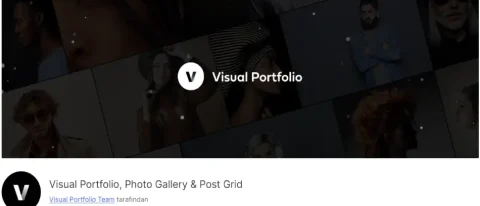 Visual Portfolio, Photo Gallery & Post Grid, WordPress kullanıcıları için etkileyici portföy, fotoğraf galerisi ve yazı ızgarası oluşturmanızı sağlayan güçlü bir eklentidir.