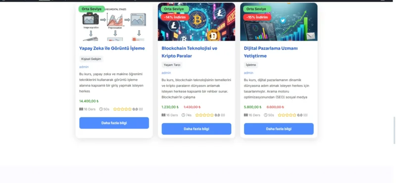 Tutor LMS ile gelen standart course card görünümünden sıkıldıysanız, bu eklenti tam size göre. Artık kurs kutucuklarınızı modern, minimal veya klasik şablonlar.