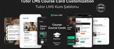 Tutor LMS ile gelen standart course card görünümünden sıkıldıysanız, bu eklenti tam size göre. Artık kurs kutucuklarınızı modern, minimal veya klasik şablonlar.