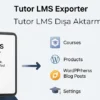 Eklentinizle kursları, ayarları ve içerikleri eksiksiz olarak dışa aktarın. Yeni bir şablon site mi oluşturuyorsunuz? Müşterinize kurulu bir eğitim platformu mu teslim edeceksiniz? İşte çözüm: MHM Tutor LMS Dışa Aktarıcı.