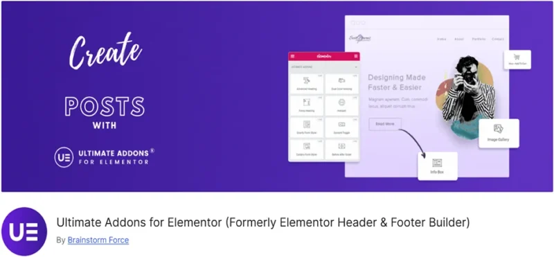 Ultimate Addons for Elementor – Header & Footer Builder